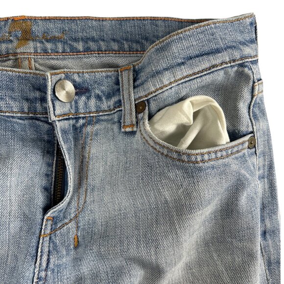 7 For All Mankind Dojo Jeans Women's High Rise Wide Flare Wide Leg Bootcut 30/33 - Picture 8 of 14